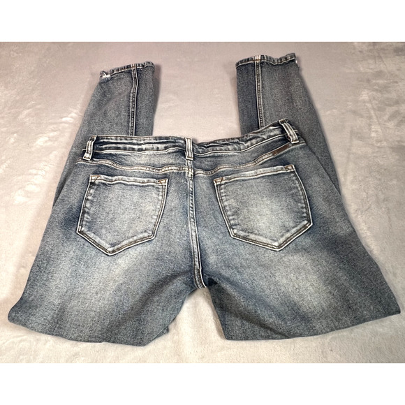 KanCan For Maurices Jeans Womens Size 28 Blue Denim Distressed Mid Rise Skinny - Picture 7 of 12